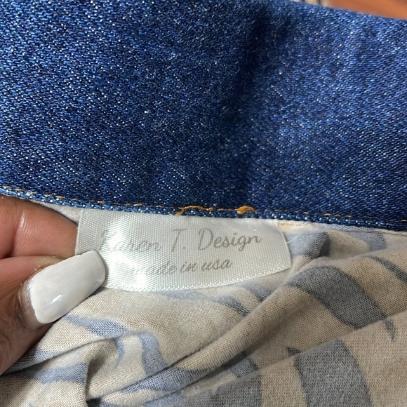 Vintage Karen T Design zebra and denim dress 1X - Picture 8 of 8